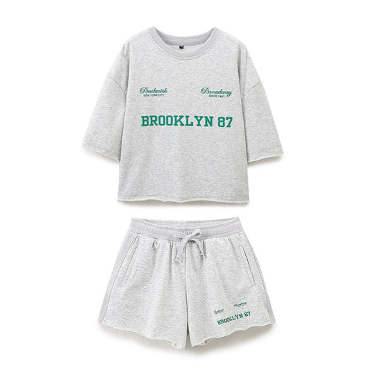 Damen lässige Freizeit-Shorts mit elastischem Bund und praktischen Taschen EB