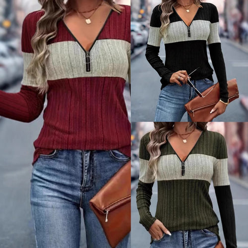 Damen Langarmshirt mit Reißverschluss EB