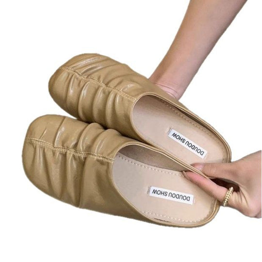 Damen bequeme Mokassins mit flexiblem Gummizug und modischer Oberflächentextur EB
