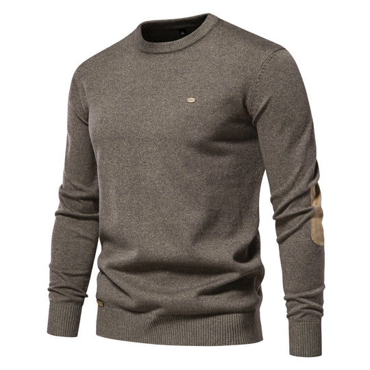 Herren Rundhals Pullover aus weichem Strickstoff EB
