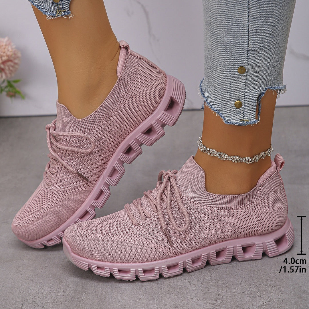 Damen Ultraleichte Sport-Sneaker mit atmungsaktiver Strickoberfläche EB