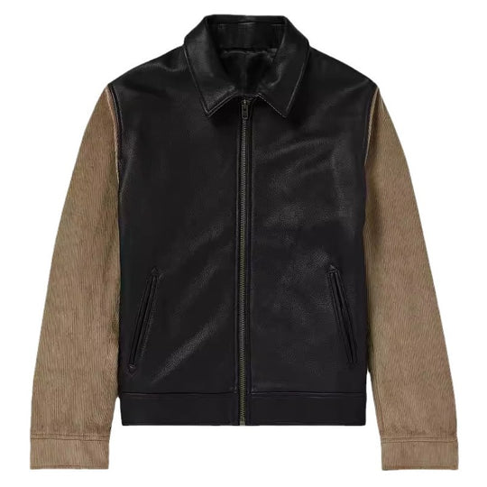 Herren modische Hybridjacke mit strukturierten Ärmeln EB