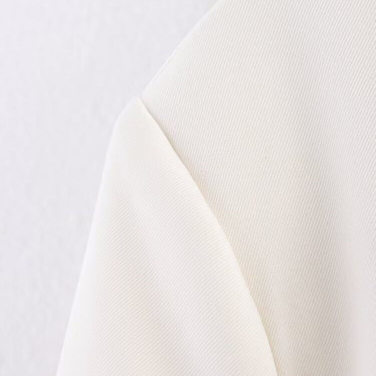 Damen eleganter Blazer mit abnehmbarem Halstuch EB
