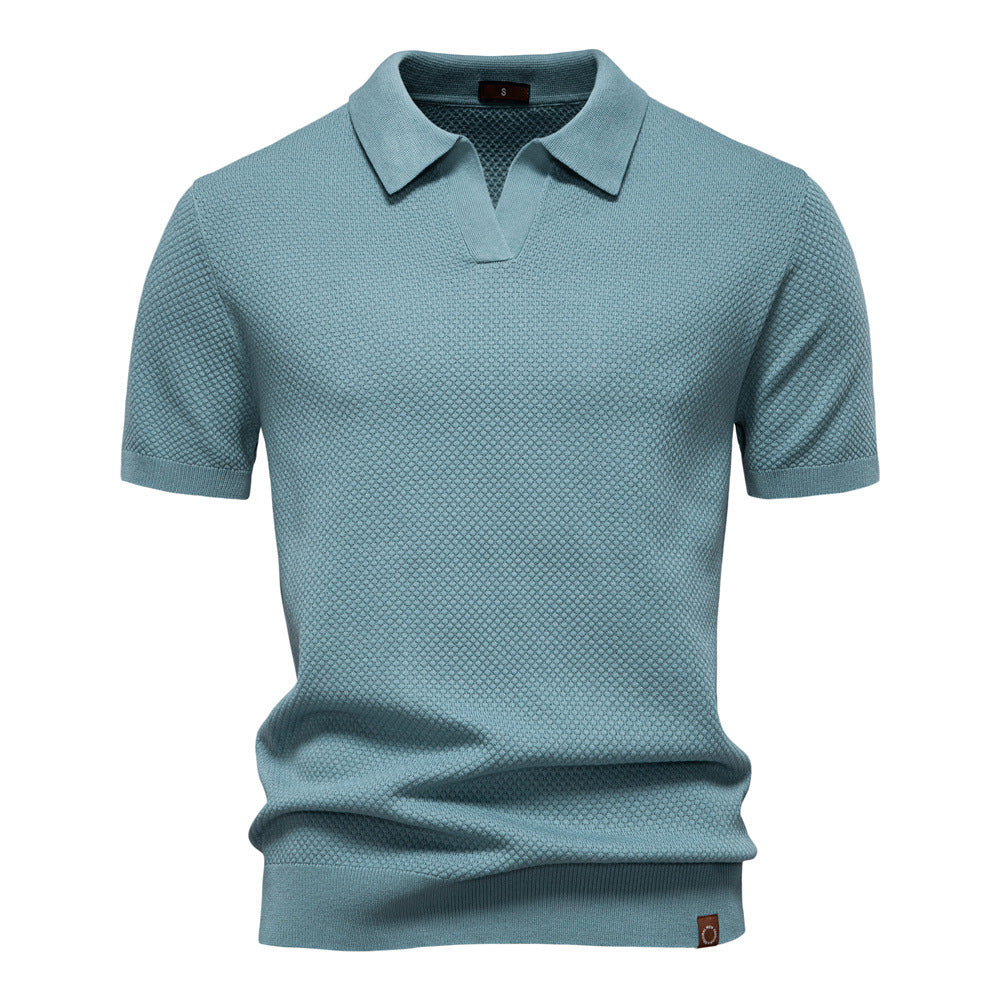 Herren Kurzärmliges Polo-Shirt mit strukturiertem Design EB