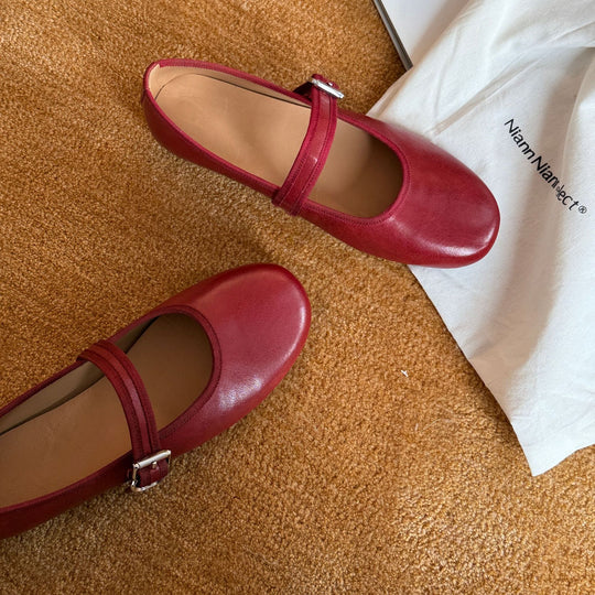 Damen Ballerinas mit verstellbarem Riemchen und gepolsterter Innensohle EB