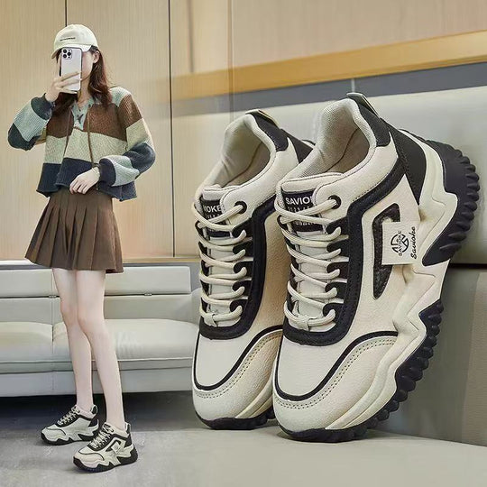 Damen Chunky Sneakers mit atmungsaktivem Obermaterial und dämpfender Sohle EB