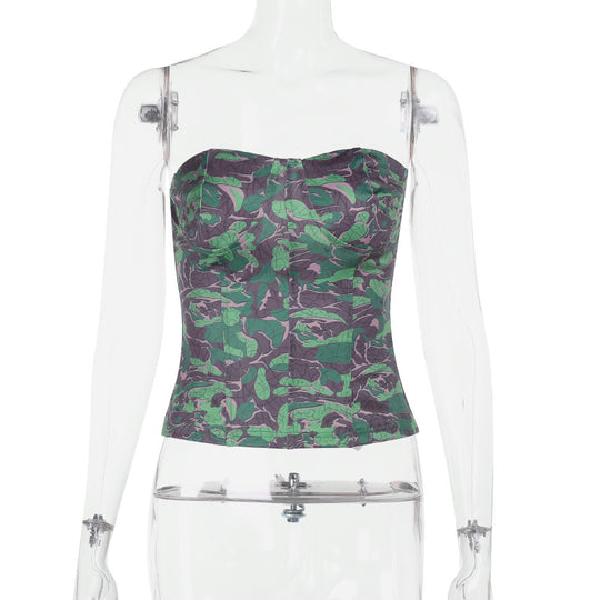 Damen Bustieroberteil mit floralem Muster und taillierter Silhouette EB