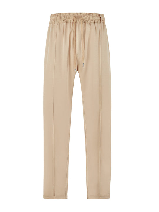 Damen nan elegante Jersey-Hose mit Bügelfalte Tunnelzugbund und schmaler Beinführung EB