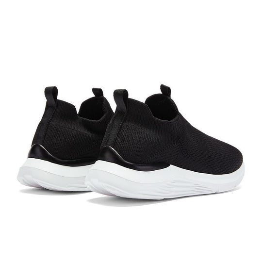 Damen Sportliche Slip-On Sneakers mit elastischem Strickoberteil EB