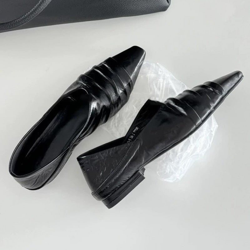 Damen elegante Mokassins mit raffinierten Falten und bequemer Passform EB