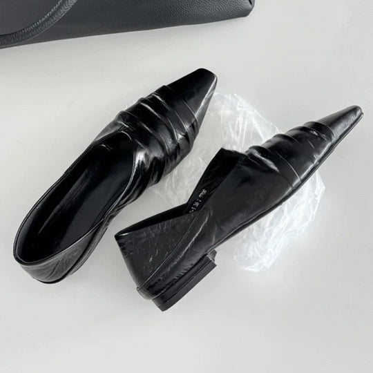 Damen elegante Mokassins mit raffinierten Falten und bequemer Passform EB