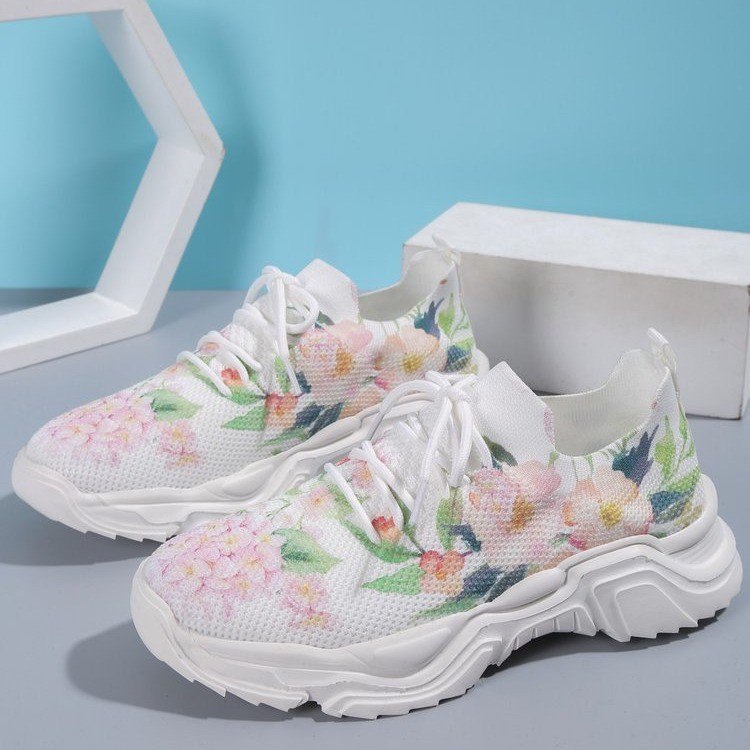 Damen Sportliche Sneakers mit atmungsaktivem Obermaterial EB