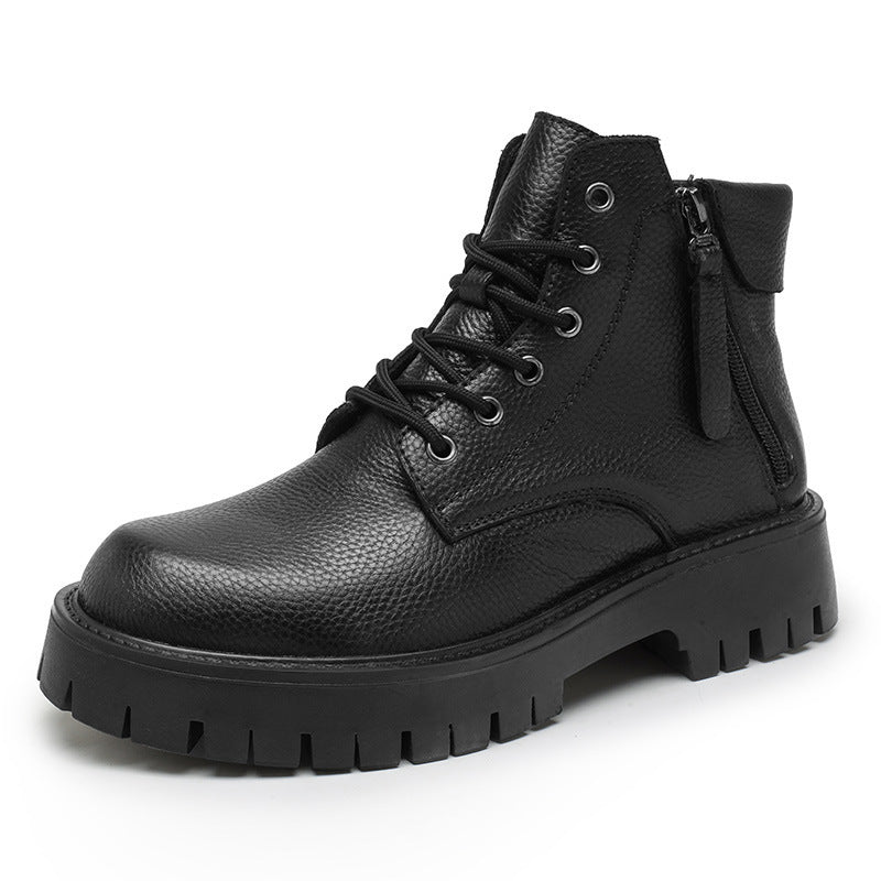 Damen Stiefeletten mit robustem Profil und seitlichem Reißverschluss EB