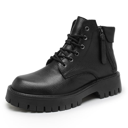 Damen Stiefeletten mit robustem Profil und seitlichem Reißverschluss EB