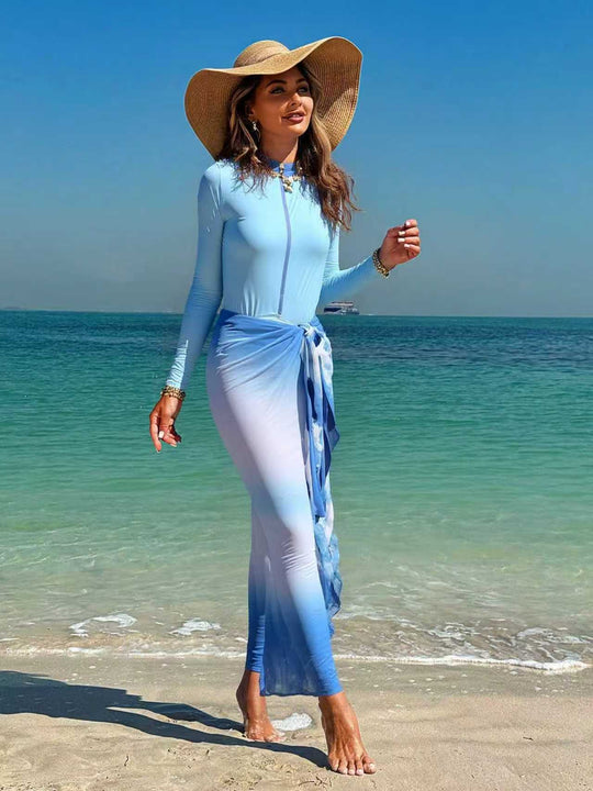 Damen Langärmliger Surfsuit mit Wickelrock EB