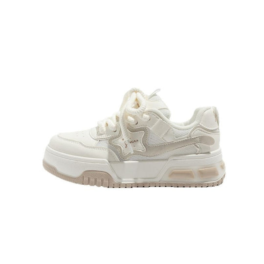 Damen Sportliche Chunky Sneakers mit dekorativen Sternen-Akzenten EB