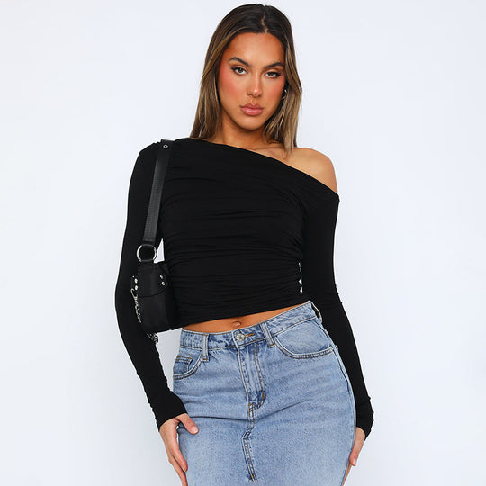 Damen asymmetrisches Langarmoberteil EB