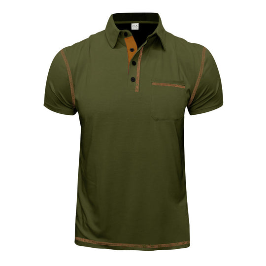 Herren Poloshirt mit modernem Kragen und praktischen Knopfdetails EB