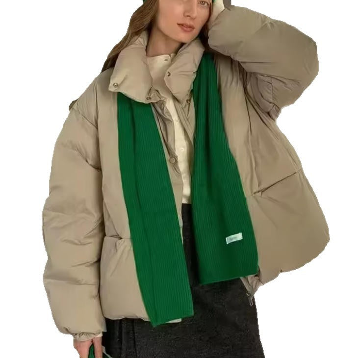 Damen Gepolsterte Bomberjacke mit hohem Kragen und praktischen Taschen EB