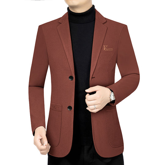 Herren Modernes Einreihiges City-Blazer mit aufgesetzten Taschen und leichter Halbfütterung EB