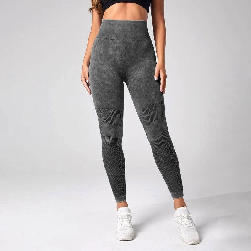 Damen Sculpting Leggings mit hohem Bund und innovativer Textur EB