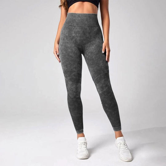 Damen Sculpting Leggings mit hohem Bund und innovativer Textur EB