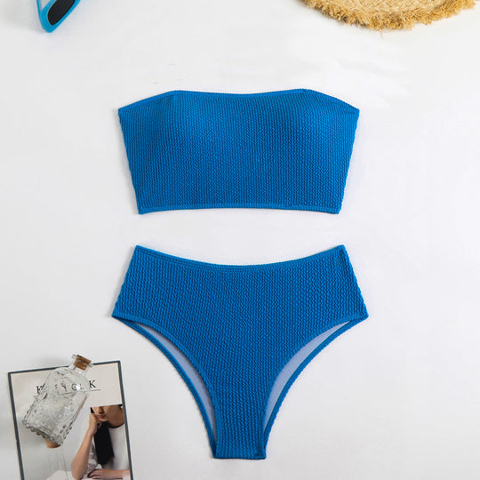 Damen Bandeau-Bikini-Set mit hochgeschnittenen Höschen EB