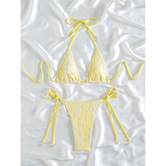 Damen Triangel-Bikini mit edlem Spitze-Design EB