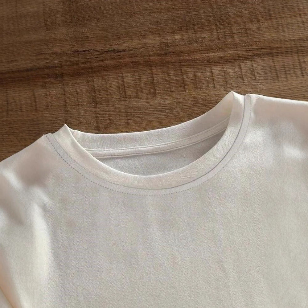 Damen lässiges T-Shirt mit auffälligem Vintage-Print EB
