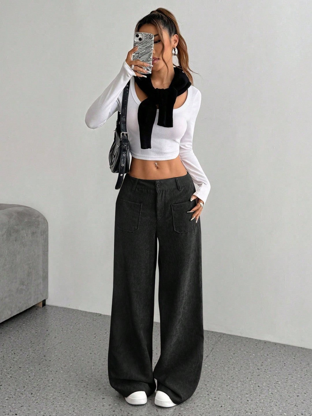 Damen Weite Cordhose EB