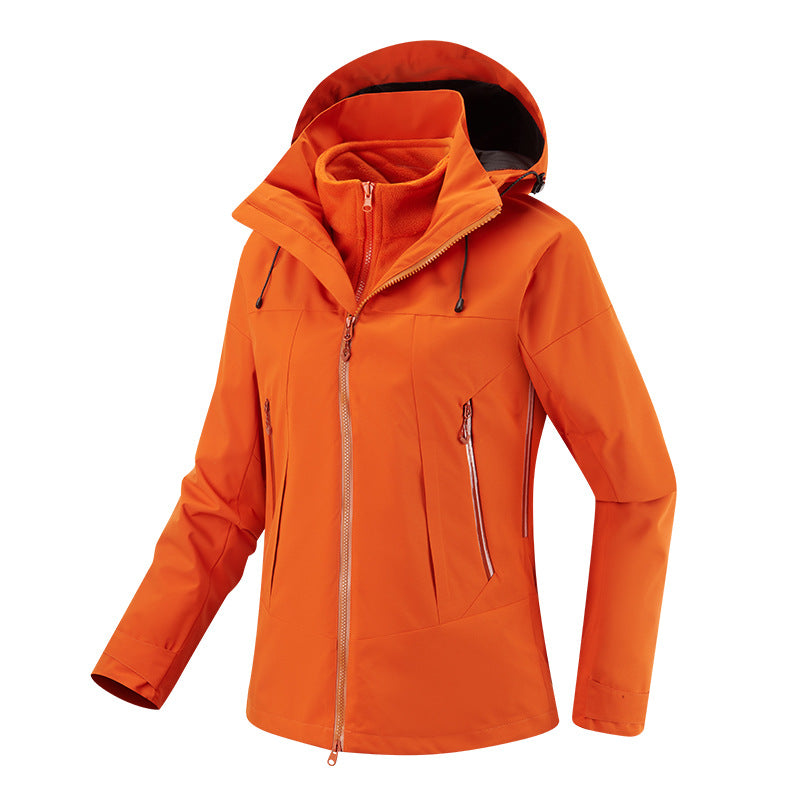 Damen Multikomfort Softshelljacke mit herausnehmbarem Fleece-Inlay und verstellbarer Kapuze EB
