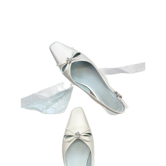 Damen Slingback Ballerinas mit eleganter Schleifenverzierung EB