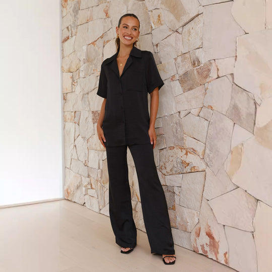 Damen Satin Pyjama Set EB