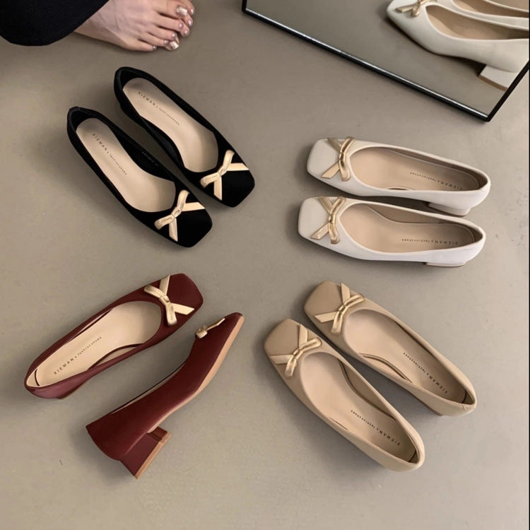 Damen Ballerinas mit dekorativem Schleifenakzent und bequemer Innensohle EB