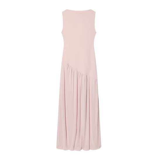 Damen Maxikleid mit elegantem Drapé und asymmetrischem Saum EB