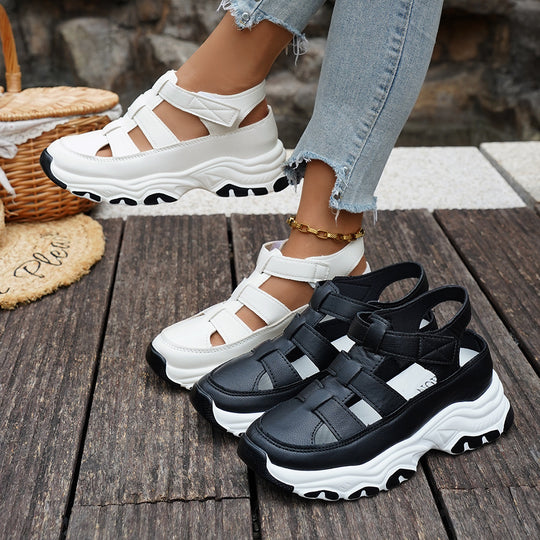 Damen Sportliche Sandalensneaker mit verstellbaren Riemen und rutschfester Sohle EB