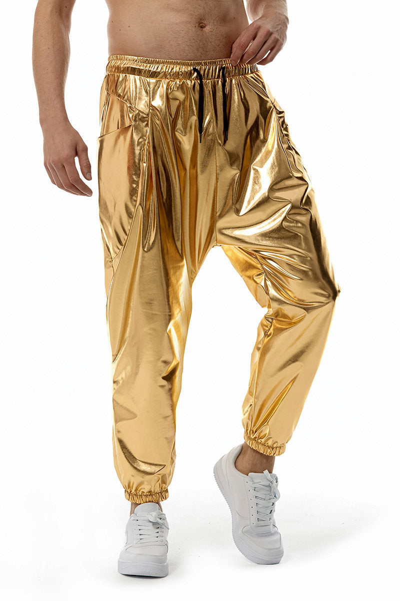 Herren Sportliche Relaxed-Fit Trainingshose mit reflektierender Oberfläche EB