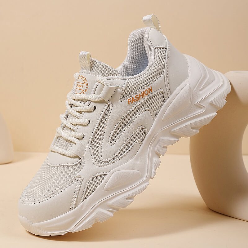 Damen sportive Sneakers mit atmungsaktivem Obermaterial und dämpfender Sohle EB