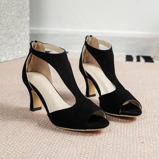 Damen Elegante Peeptoe-Pumps mit modischem Schnitt EB