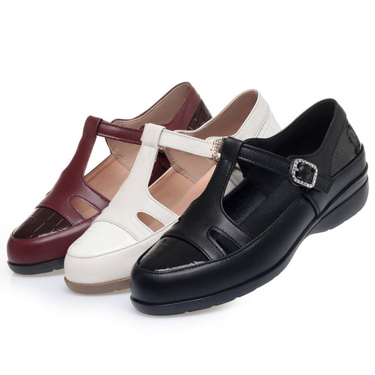 Damen Komfortable und elegante Schnürsandalen mit modischen Cut-Outs und verstellbarem Riemen EB