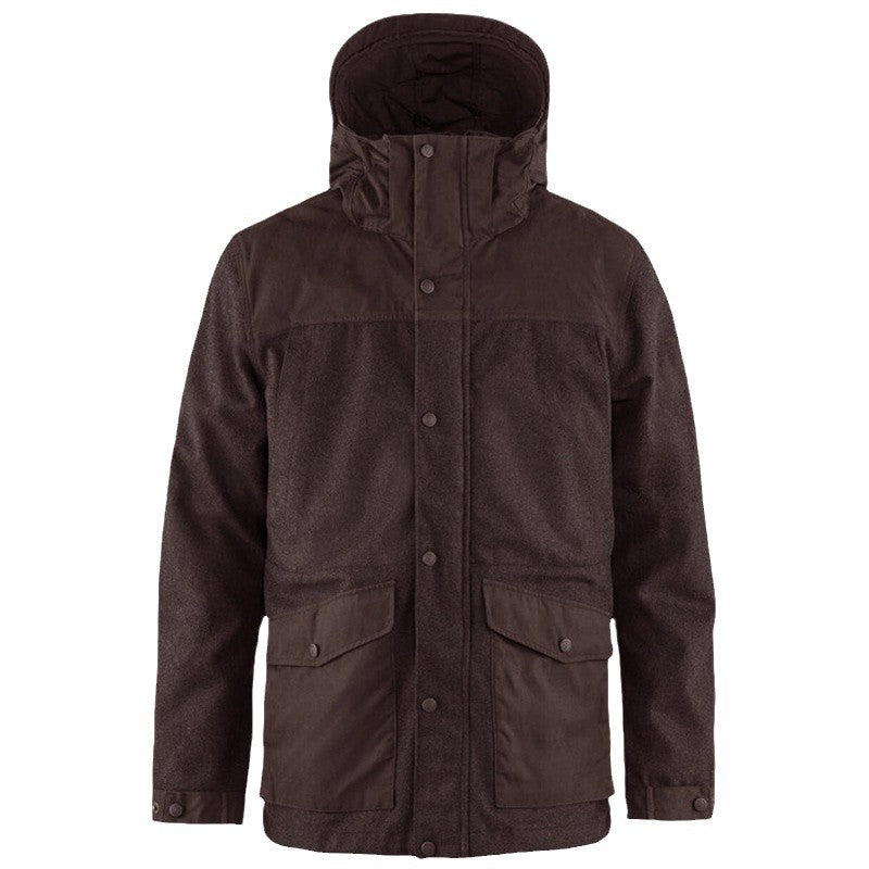 Herren funktionale Winterjacke mit abnehmbarem Kapuzenkragen und großen Taschen EB