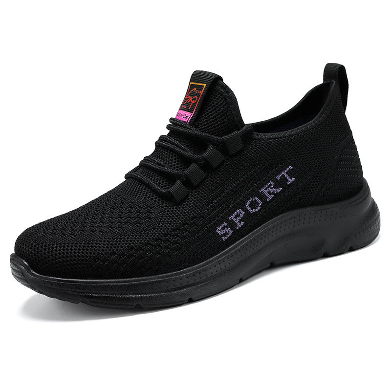 Damen Sportliche Sneakers mit atmungsaktivem Obermaterial und rutschfester Sohle EB