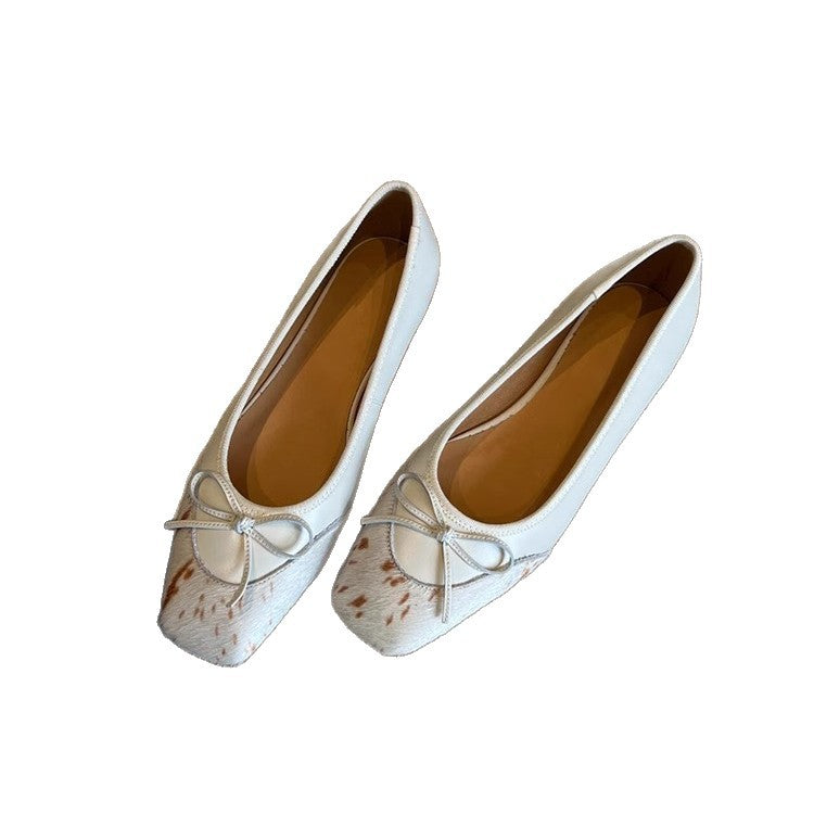 Damen Ballerina-Schuhe mit einzigartigem Design und charmantem Schleifendetail EB