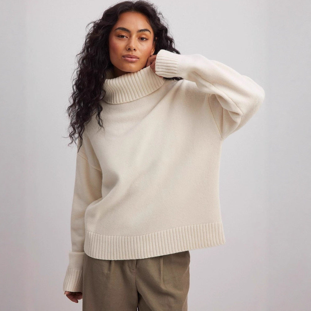 Damen feiner Rollkragenpullover aus weichem Strick EB