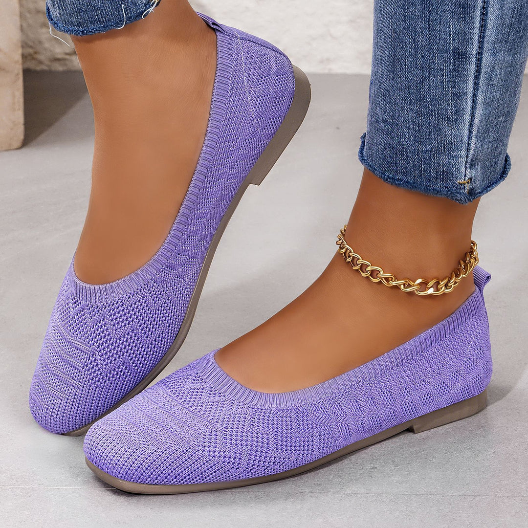 Damen Slip-On Ballerinas mit flexibler Sohle und atmungsaktivem Obermaterial EB