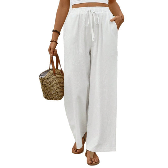 Damen Culotte Jumpsuit mit elastischem Bund und weiter Beinform EB
