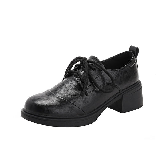 Damen Elegante Halbschuhe mit komfortablem Blockabsatz und individuell regulierbarem Schnürsystem EB