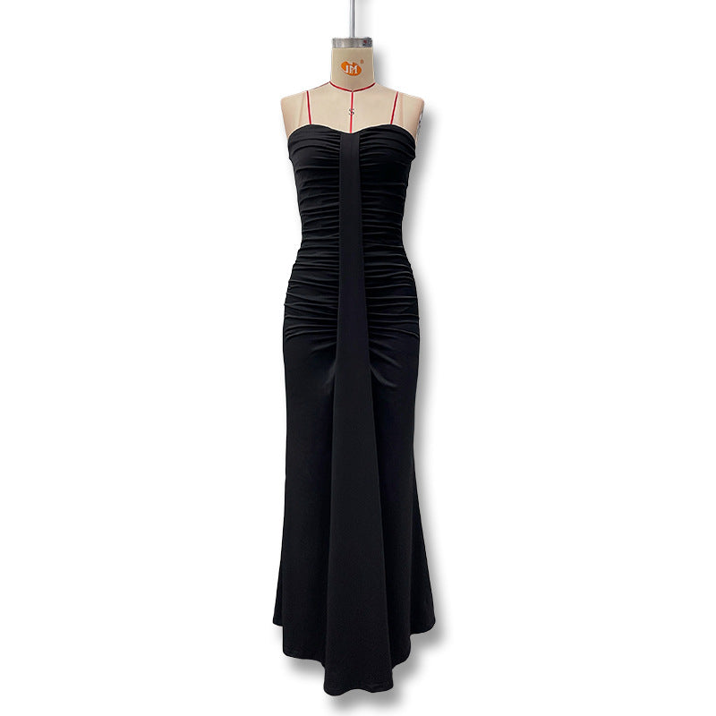 Damen Figurbetontes Maxikleid mit Raffungen und zartem Schnitt EB