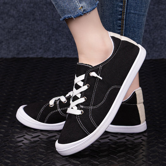 Damen Freizeitschuhe aus strapazierfähigem Canvas mit klassischem Schnürdesign EB