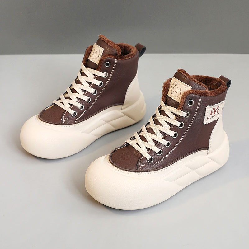 Damen modische Höhen-Sneaker mit weichem Futter und elastischer Sohle EB